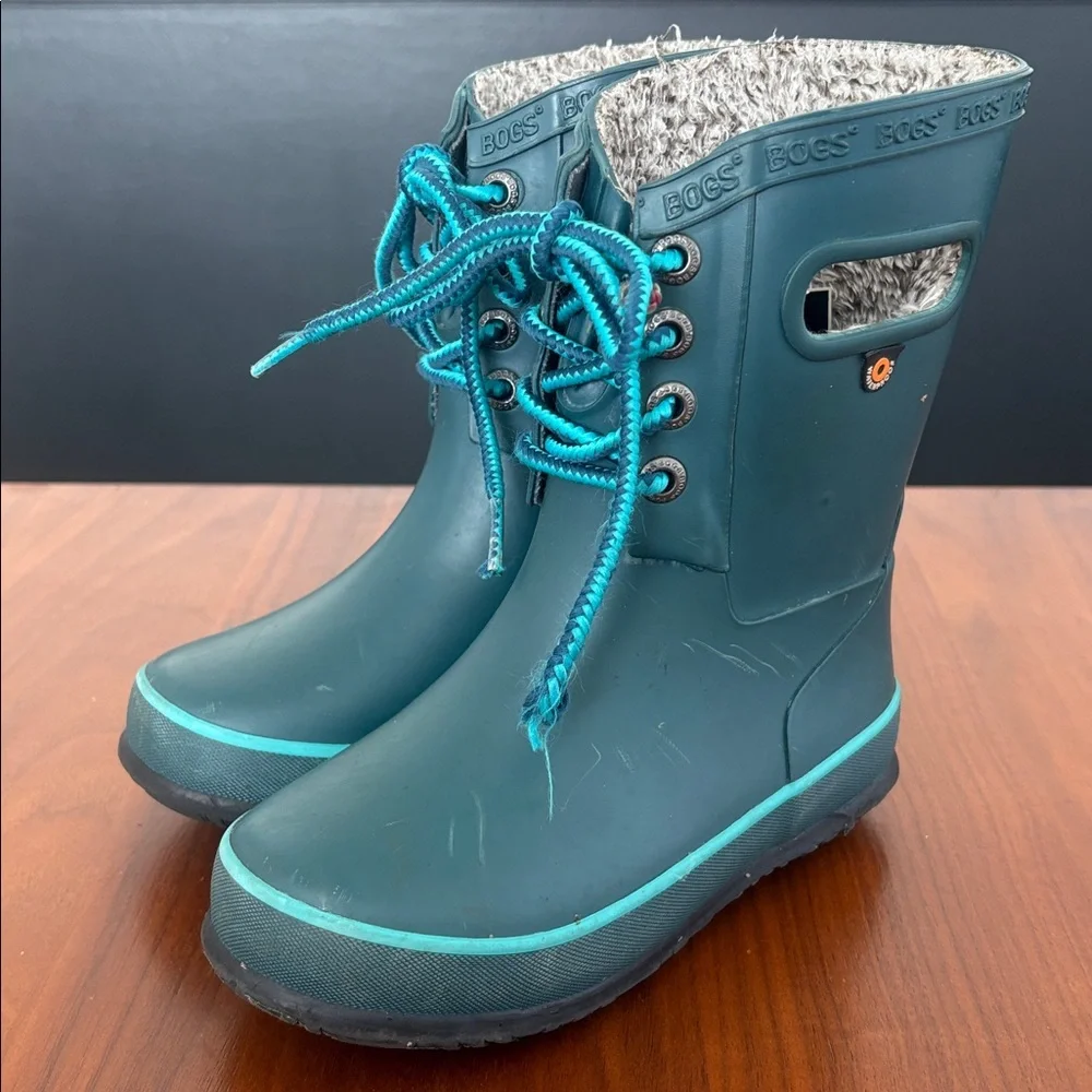 Children's Bogs Amanda Plush Lace Up Waterproof Boot, size 12
